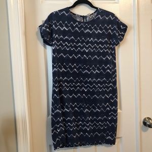 Navy Blue Chevron Sun Dress